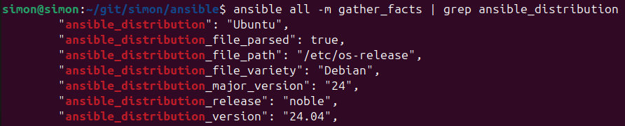 grep ansible_distribution