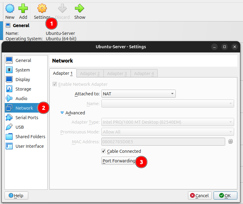 Virtualbox Network