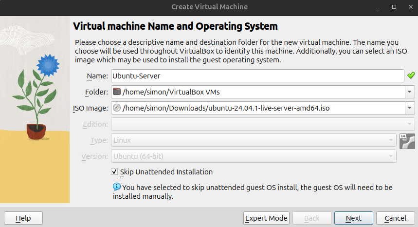 New virtualbox