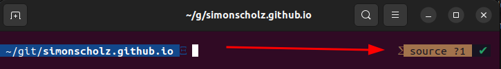 Git Infos on right side prompt