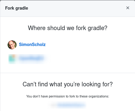 GitHub fork button