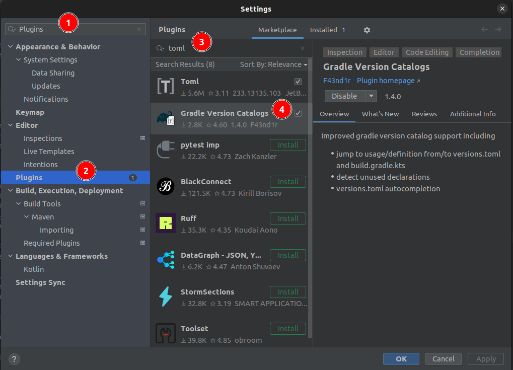 Gradle Version Catalogs plugin