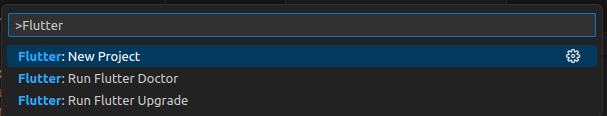 Flutter VS code command