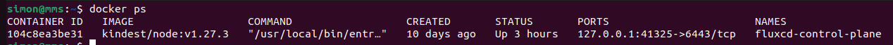 docker ps kind container