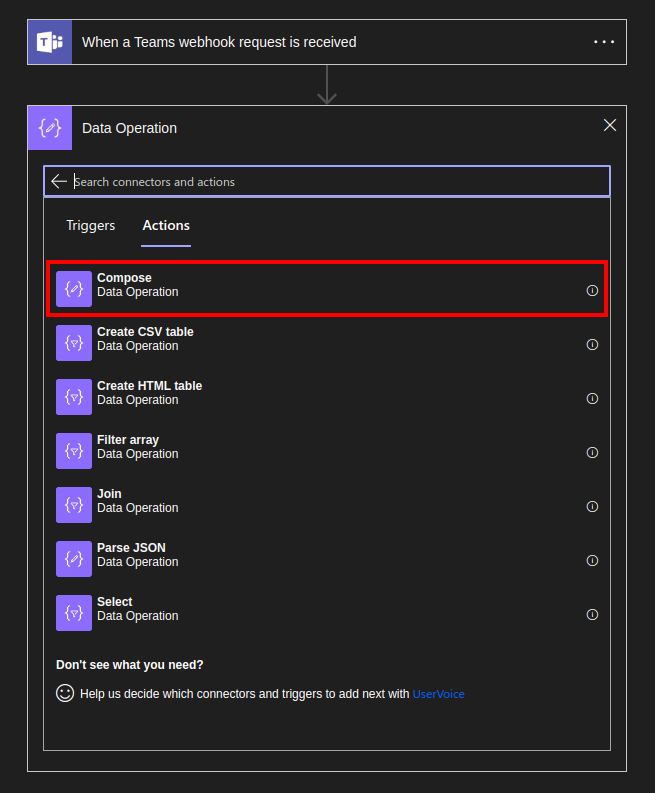 workflow compose action